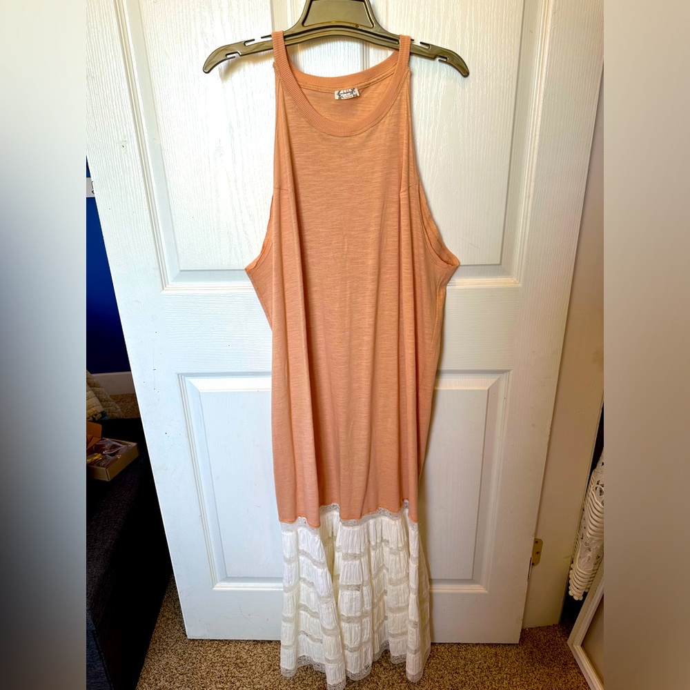Free People Peach Sleeveless Dress